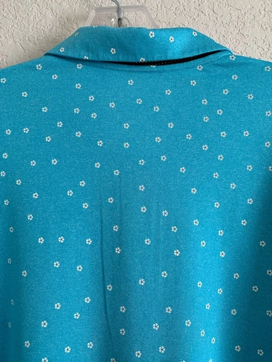 Nike Golf Shirt Polo Mens L Performance Dri-Fit Floral All Over Print AOP Preppy - Picture 7 of 13